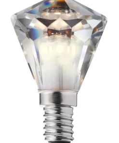 E14 Diamant Kristall Kallvit Dimbar 3,3W