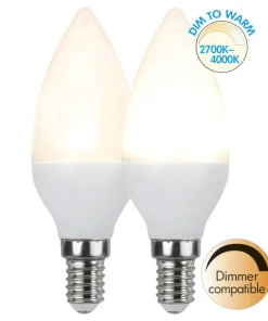 E14 Dim-To-Warm Kronljus 5W 4000 - 2700K 470lm LED-Lampa