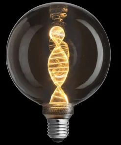 E27 DNA GREY Glob125 3-steg Dimbar 3,6/2/0,9W 1800K LED-Lampa