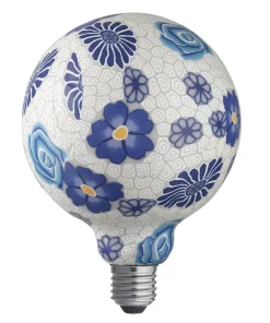E27 FLOWER BLUE Glob125 Dimbar 6W 2200K 180lm LED-Lampa