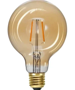E27 Glob95 Amber 0.75W 2000K 80lm LED-Lampa