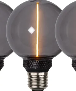 E27 Glob80 DecoLed 3-Steg Dimbar Minne 2W 1800K 100lm Smoke