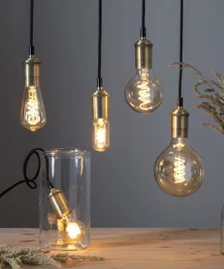 E27 Glob125 Dimbar Spiral Amber 3.2W 2100K 180lm LED-Lampa