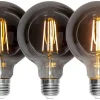 E27 Glob95 3-Steg Dimbar Minne SoftGlow 3.9W 2200K 260lm Rökfärgad