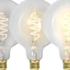 E27 Glob125 3-steg Dimbar Minne 4W 2100K 270lm Klar LED-Lampa