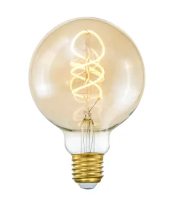 E27 Glob95 3-Stegs Dimbar 4W 250lm 1800K Curly Amber