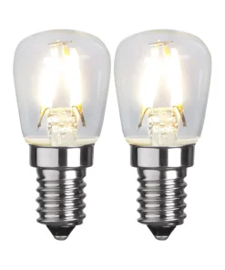 E14 Päron 2-Pack 1.3W 2700K 110lm Klar LED-Lampa