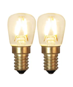 E14 Päron SoftGlow 2-Pack 1.3W 2100K 90lm Klar LED-Lampa