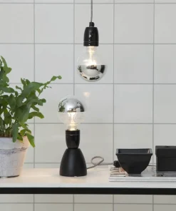 E27 Sladdställ Glaze 5m Svart/Vit