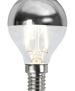 E14 Toppförseglad Klot 3,5W 2700K 250lm Silver LED-Lampa