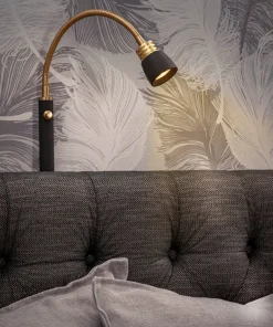 EKETORP Sänglampa Dimbar 40cm Svart/Matt Mässing