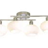 ELBA Plafond Bad 4L 60cm Krom/Opalvit IP44
