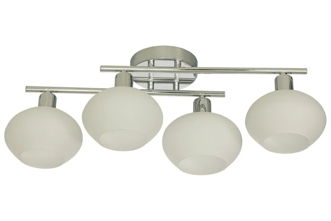 ELBA Plafond Bad 4L 60cm Krom/Opalvit IP44