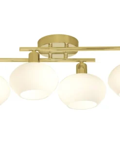 ELBA Plafond Bad 4L 60cm Matt Mässing/Opalvit IP44