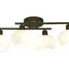 ELBA Plafond Bad 4L 60cm Svart/Opalvit IP44