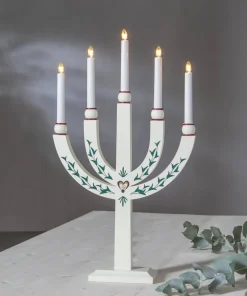 ELIAS TRADITION Ljusstake 5L 61cm Vit