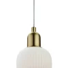 ELIN Fönsterlampa 15cm Matt Mässing/Vit