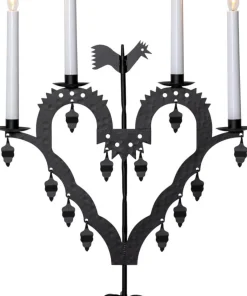 EL-TUPP Metalljusstake 4L 62cm Svart
