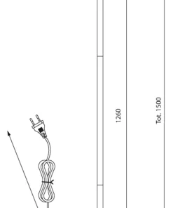 EPSILON Golvlampa 150cm Vit