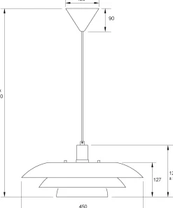 EPSILON Taklampa 45cm Vit