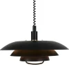 EPSILON Taklampa med hiss 45cm Svart