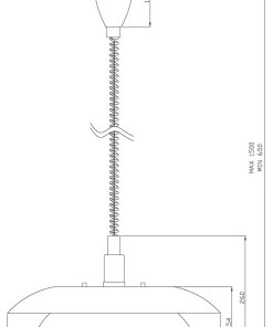 EPSILON Taklampa med hiss 45cm Vit
