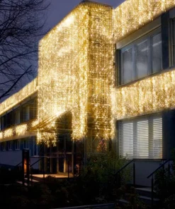 EXTRA SYSTEM LED Istappsslinga 2m 100LED Varmvit/Svart IP44