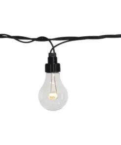 EXTRA SYSTEM LED Ljusslinga 5m 10LED Varmvit/Svart IP44