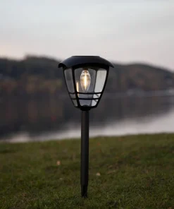 FELIX Solcells-pollare 45cm Svart IP44