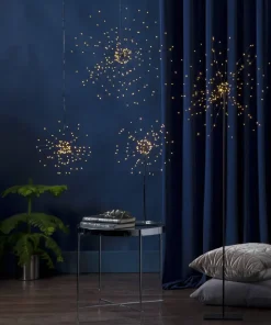 FIREWORK Hängande dekoration 45cm 200LED Svart