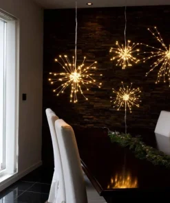 FIREWORK Hängande dekoration 16cm 80LED Silver