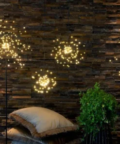 FIREWORK Hängande dekoration 16cm 80LED Svart