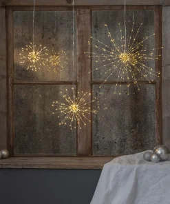 FIREWORK Hängande dekoration 26cm Varmvit/Silver