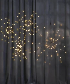 FIREWORK Hängande dekoration 26cm 60LED Dagljus Silver