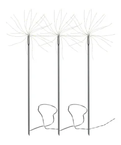 FIREWORK 3-Pack Utedekoration 65cm 180LED Silver IP44