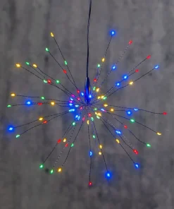 FIREWORK SOLAR Solcellsdekoration 50cm Svart/Flerfärgad