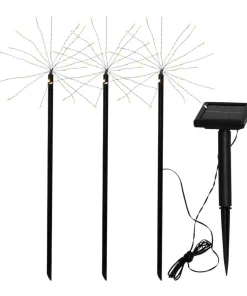 FIREWORK SOLAR Solcellsdekoration 40cm 90LED Svart IP44