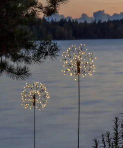 FIREWORK SOLAR Solcellsdekoration 85cm Svart/Varmvit