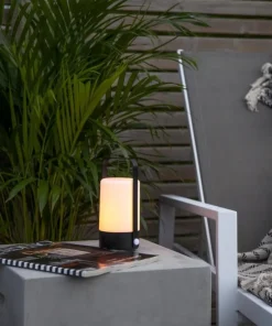 FLAME LANTERN Lykta Batteri 19cm Svart