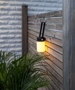 FLAME LANTERN Lykta Batteri 19cm Svart