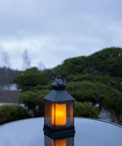 FLAME LANTERN Lykta 25cm IP20 Svart