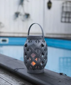 FLAME Solcellsdekoration 23cm Grå IP44