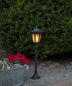 FLAME Solcellsdekoration 63cm Svart IP44