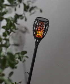 FLAME Solcellsfackla 54cm Svart