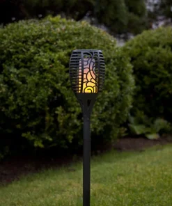 FLAME Solcellsfackla 54cm Svart