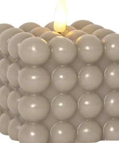 FLAMME DOT LED-Blockljus Batteri 9,5cm Beige