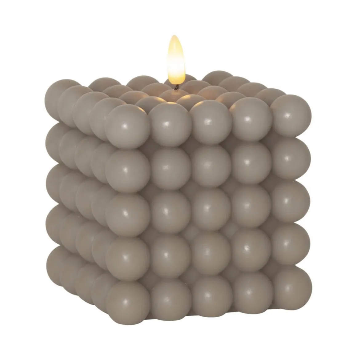 FLAMME DOT LED-Blockljus 12,5cm Grå