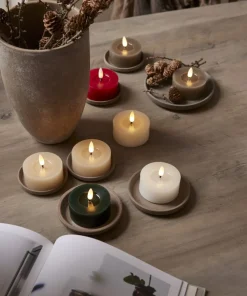 FLAMME FLOW LED-Värmeljus 2-pack 7cm Grön