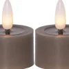 FLAMME FLOW LED-Värmeljus 2-pack 4cm Mullvad