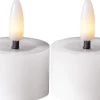 FLAMME FLOW LED-Värmeljus 2-pack 4cm Vit